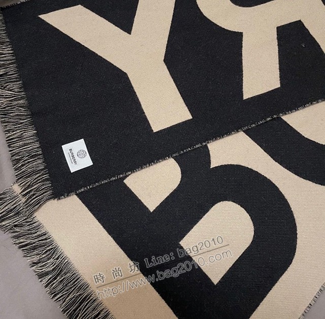 Burberry情侶圍巾羊絨圍巾披肩 巴寶莉2021新款大字母圍巾  mmj1228